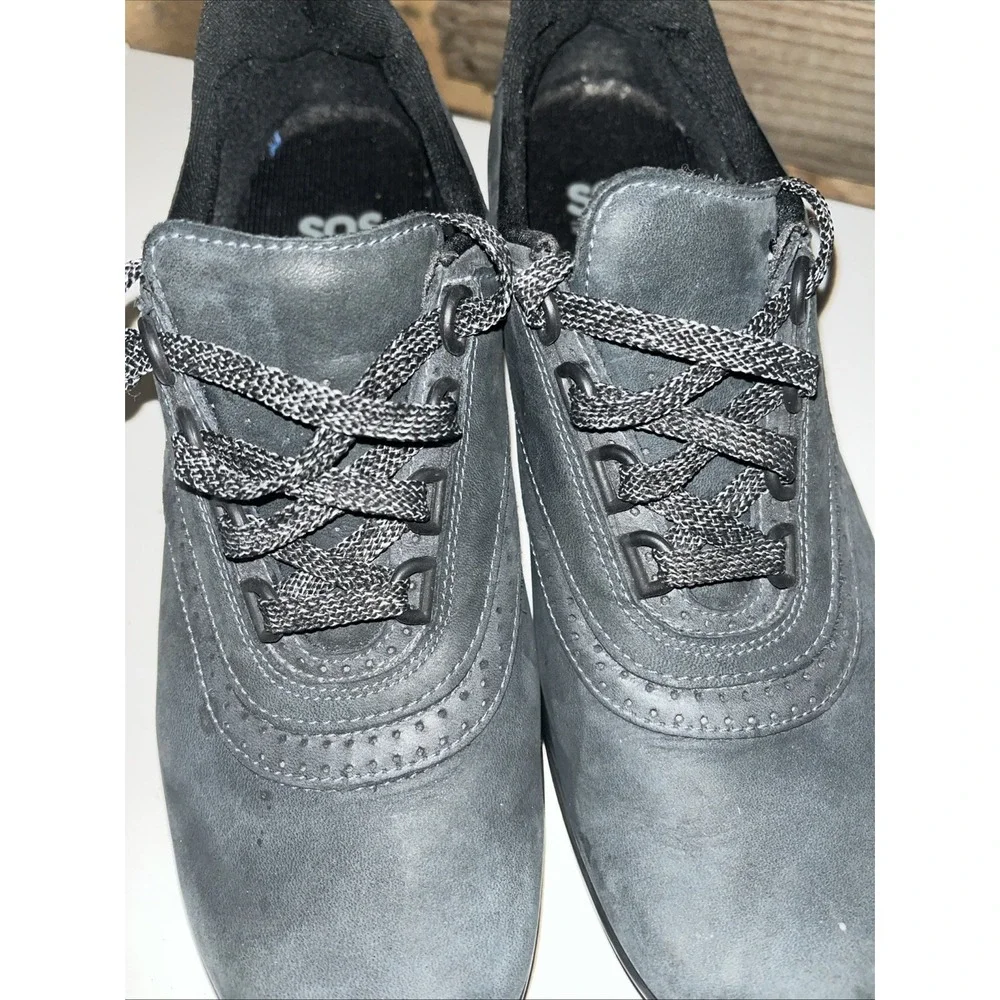 SAS Walk Easy Nero Black Nubuck Suede Walking Shoes - Womens Size US 9.5 M